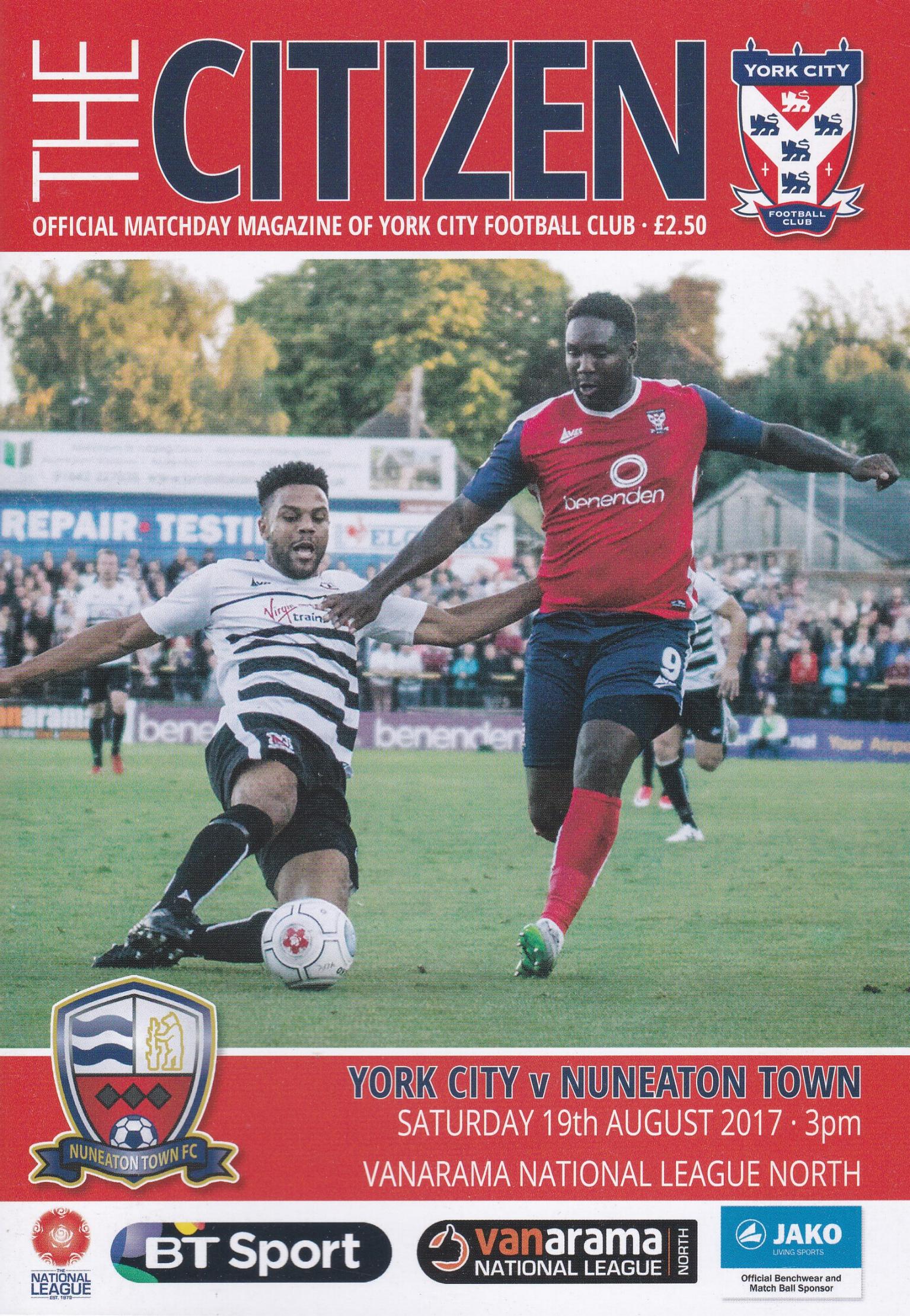 YORK CITY v NUNEATON TOWN 2017/18